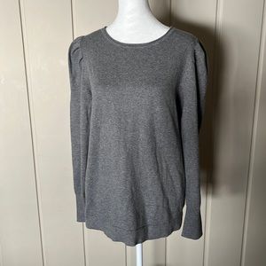 Anne Klein beautiful gray cotton/cashmere sweater size medium